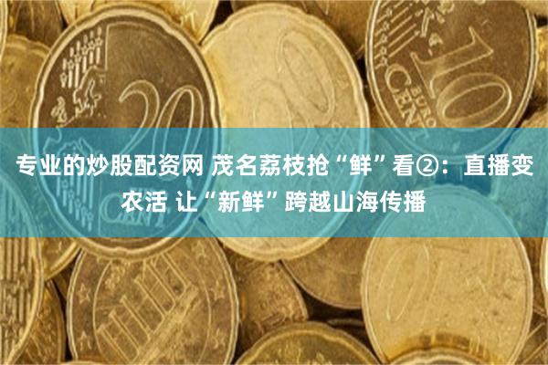 专业的炒股配资网 茂名荔枝抢“鲜”看②：直播变农活 让“新鲜”跨越山海传播