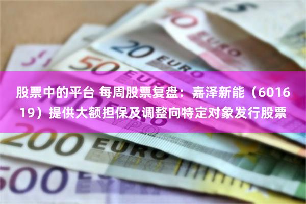 股票中的平台 每周股票复盘：嘉泽新能（601619）提供大额担保及调整向特定对象发行股票