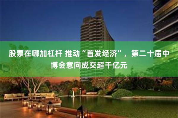 股票在哪加杠杆 推动“首发经济”，第二十届中博会意向成交超千亿元