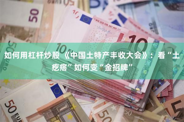 如何用杠杆炒股 《中国土特产丰收大会》：看“土疙瘩”如何变“金招牌”