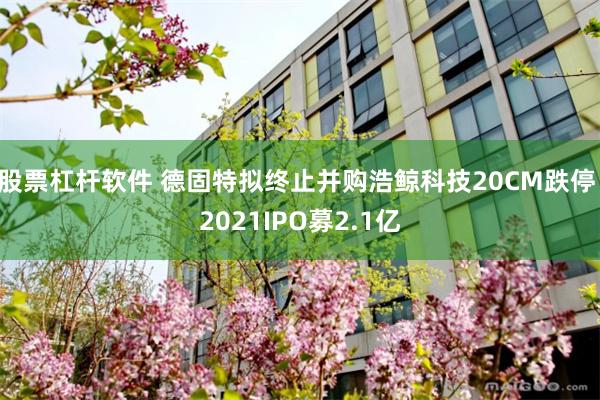 股票杠杆软件 德固特拟终止并购浩鲸科技20CM跌停 2021IPO募2.1亿