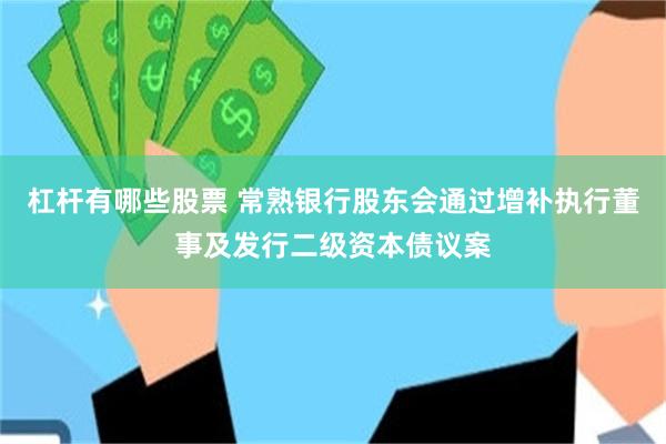 杠杆有哪些股票 常熟银行股东会通过增补执行董事及发行二级资本债议案