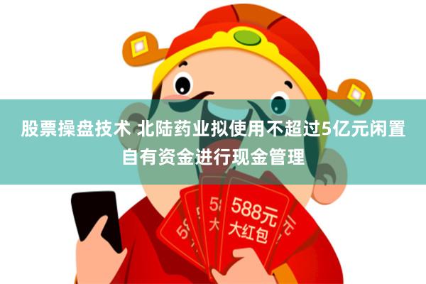 股票操盘技术 北陆药业拟使用不超过5亿元闲置自有资金进行现金管理