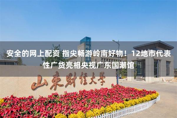 安全的网上配资 指尖畅游岭南好物！12地市代表性广货亮相央视广东国潮馆