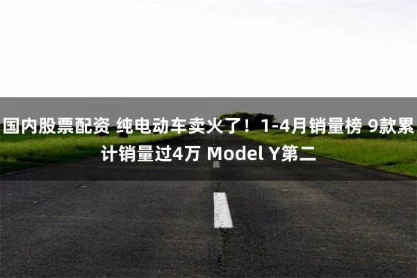 国内股票配资 纯电动车卖火了！1-4月销量榜 9款累计销量过4万 Model Y第二