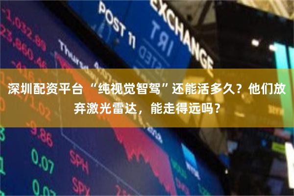 深圳配资平台 “纯视觉智驾”还能活多久？他们放弃激光雷达，能走得远吗？