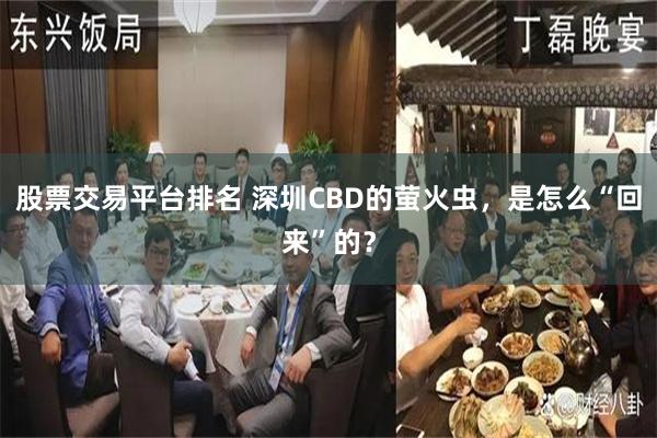 股票交易平台排名 深圳CBD的萤火虫，是怎么“回来”的？